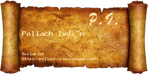 Pellach Iván névjegykártya